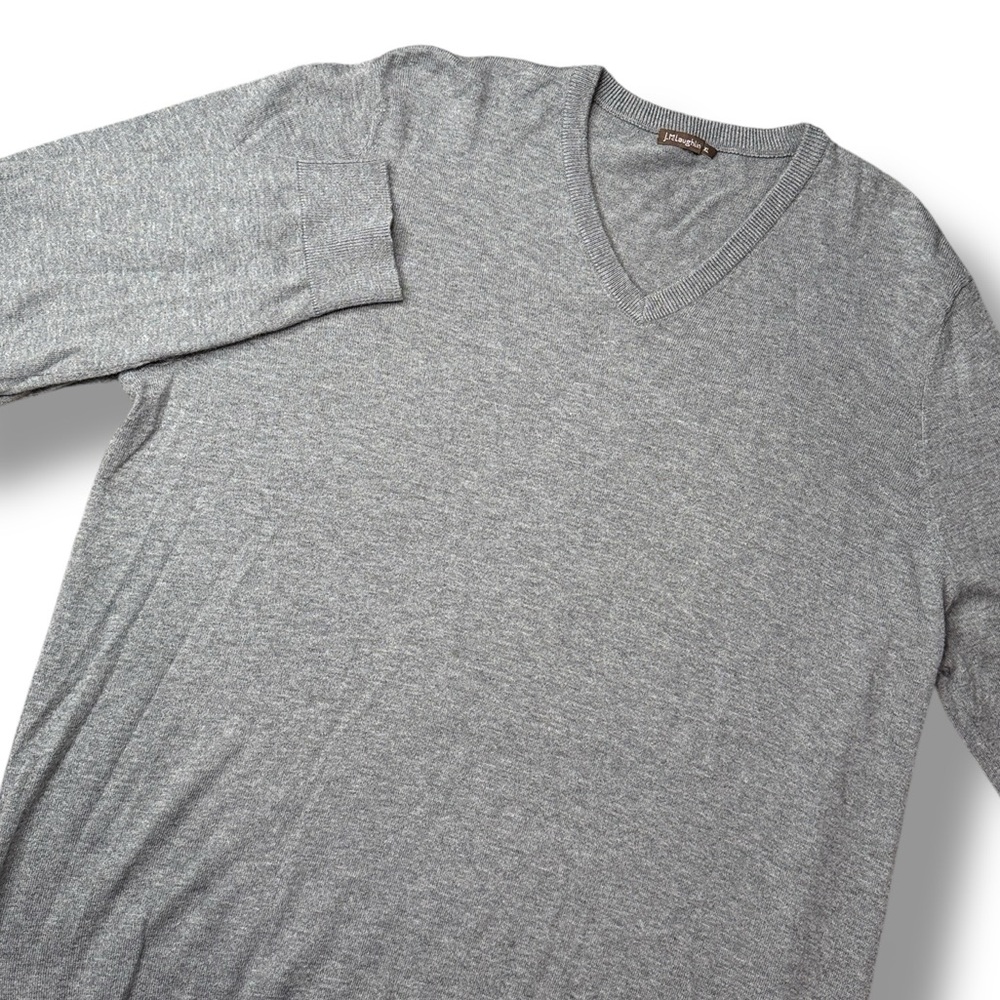 J. McLaughlin Charcoal V-Neck Sweater